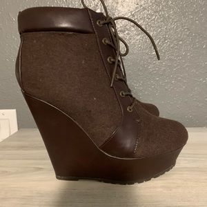 Never worn brown ankle booties! Still in good condition.